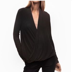 Babaton | Crossover Blouse (Black)